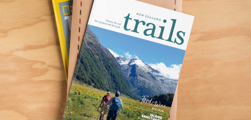 New Zealand Trails brochure, National Geographic Traveler