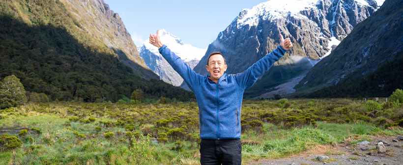 Stoked guest Fiordland National Park