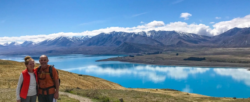 lake tekapo new zealand from mount john observatory