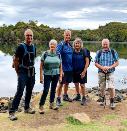 2 Happy Guests at Kaipipi Bay Rakiura Track 2