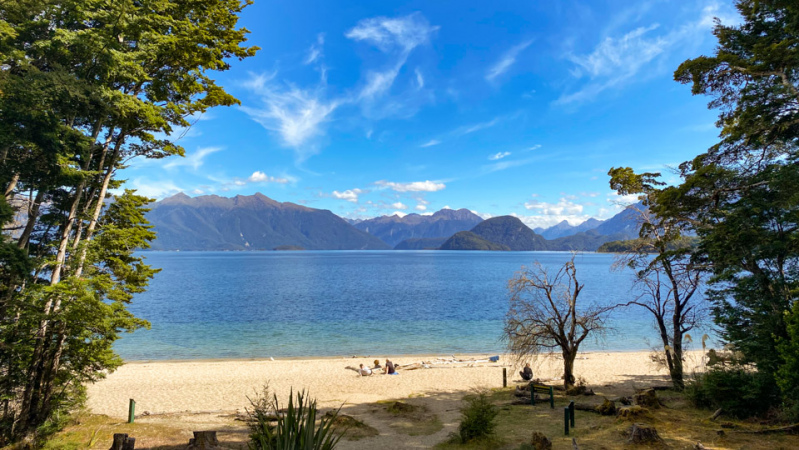 1. Blue skies over Lake Manapouri