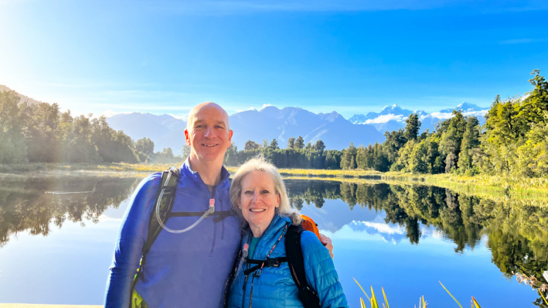 7. Happy couple Lake Matheson