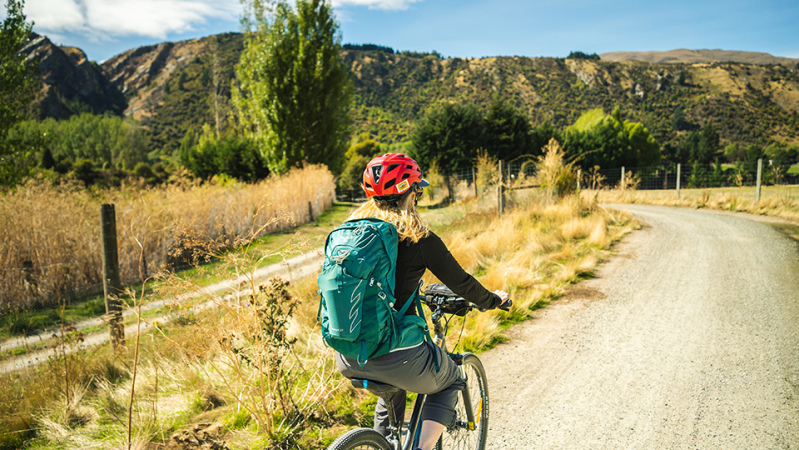 Exploring the Arrowtown bike trails.