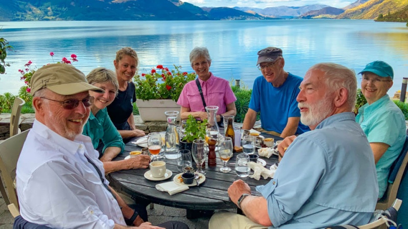 Group at lunch in Queenstown