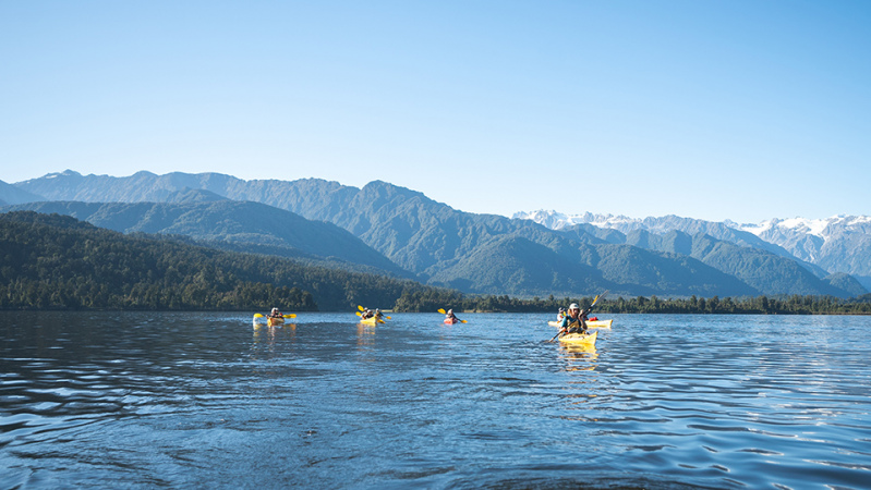 Explore Lake Mapourika by Kayak. 