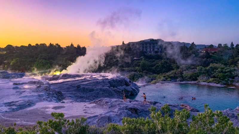 Geothermal sunset