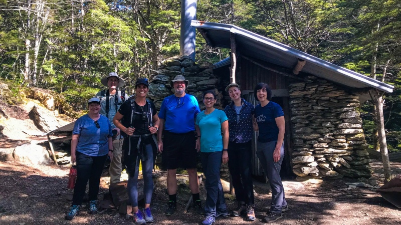 Sam Summers Hut along the Mt Crichton Loop Track