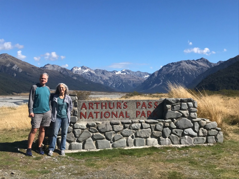 The entrance to Arthurs Pass New Zealand