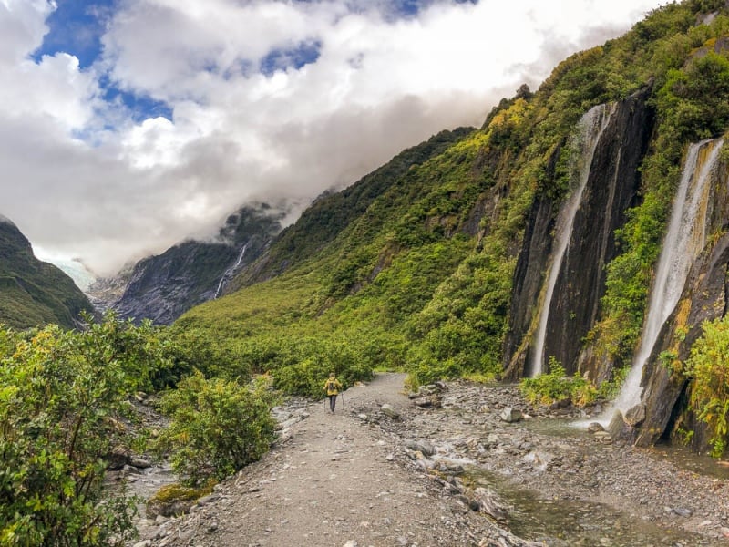 The falls at one of the most famous New Zealand glaciers - Franz Josef