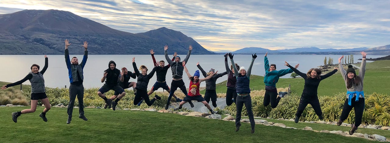 new zealand hiking tour team at ohau2