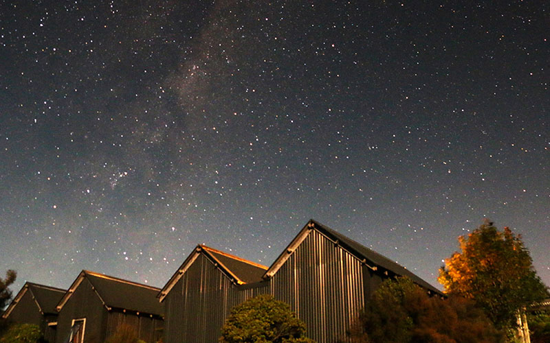 Stargazing from top rated accommodation in Martins Bay, New Zealand