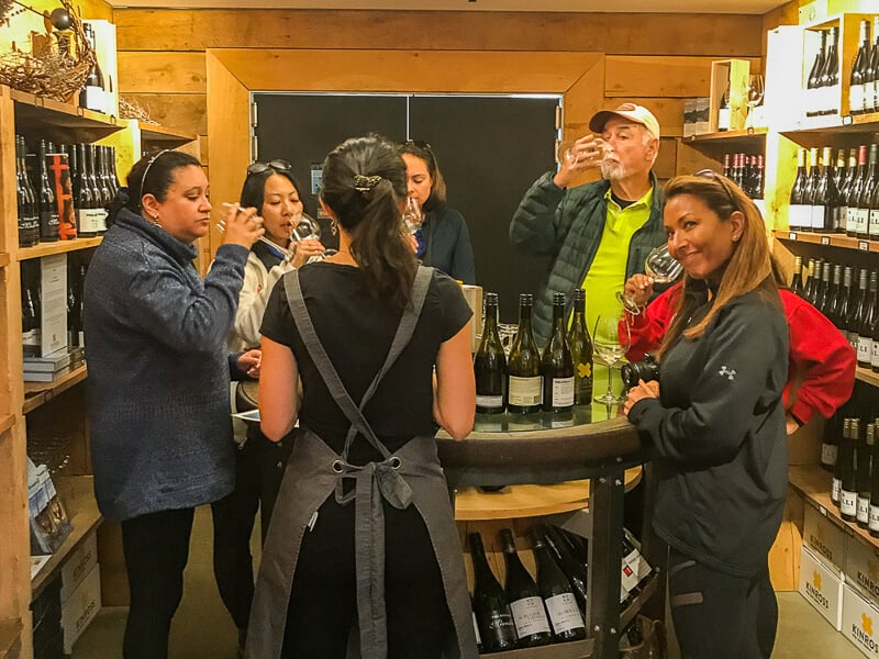 New Zealand wine tasting at Kinross, Otago