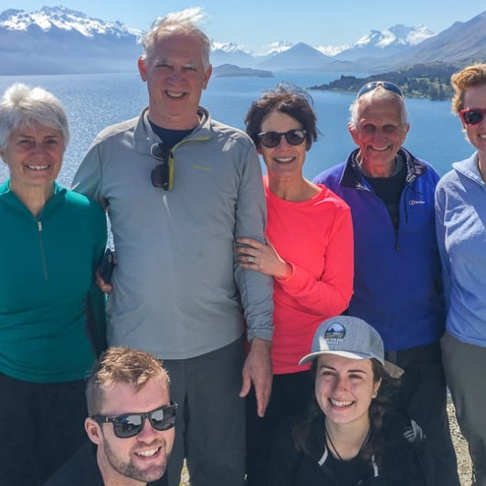 Group at Lake Wakatipu, Queenstown Otago New Zealand