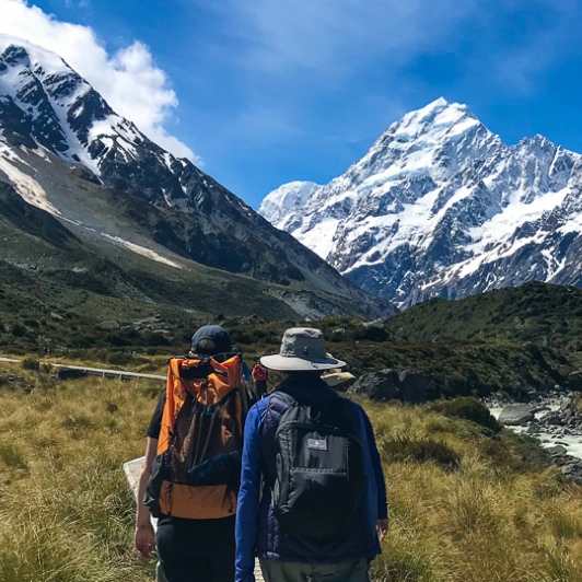 Boardwalk Hooker Valley hike