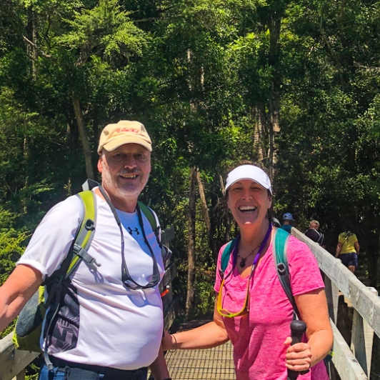 Couple enjoying Waiomu Kauri Walk