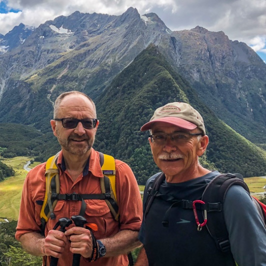 Guys at Routeburn track valley, otago new zealand