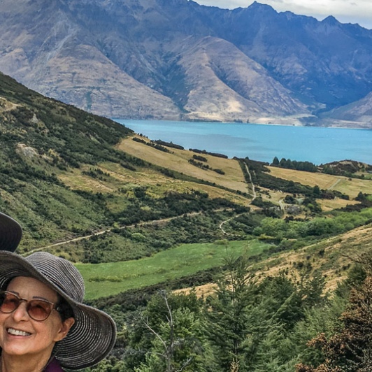 Couple above Lake Dispute, Otago New Zealand