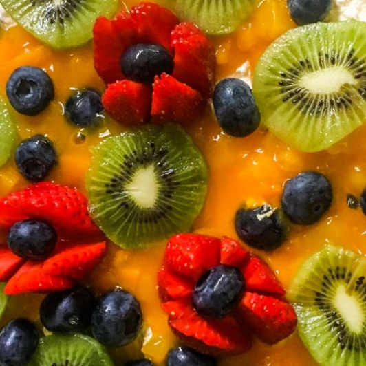 Fresh fruit cake at Otago, New Zealand