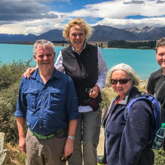 Group at Lake Pukaki, Canterbury New Zealand