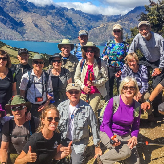 Group above Lake Wanaka, Otago New Zealand