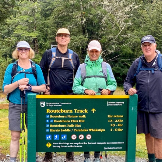 Happy guests on the Routeburn Track