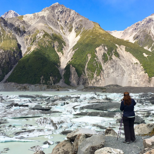 1. Guests at Tasman Lake icebergs