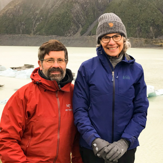 2. Guest couple at Tasman Lake