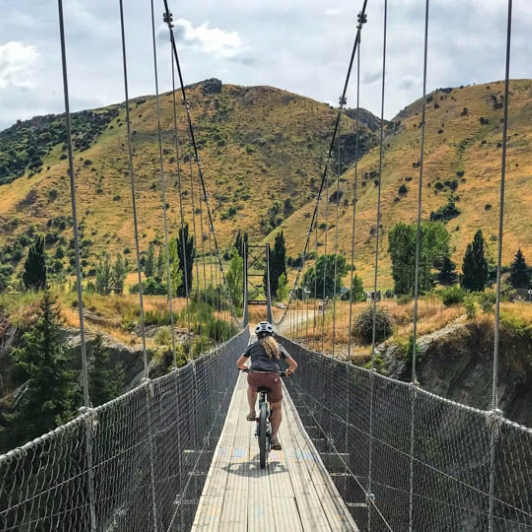 Biking through Arrowtown