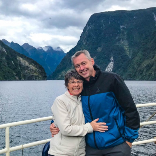 Couple on Doubtful Sound cruise