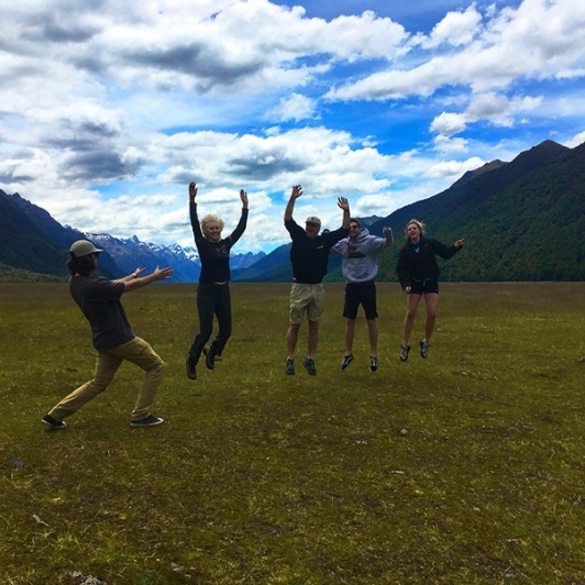 Jumping at Eglinton Valley