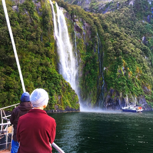 Getting up close at Stirling Falls